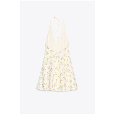 FLORAL PRINT POPLIN DRESS