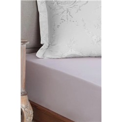 Eloise %100 Pamuk Ranforce Çift Kişilik Lastikli Çarşaf - Açık Mürdüm