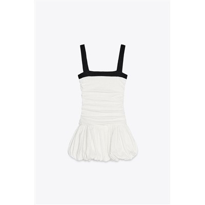TEXTURED BALLOON DRESS