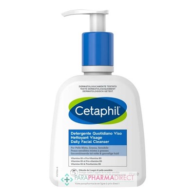 Cétaphil Nettoyant Visage - Peaux Sensibles Mixtes à Grasses 237ml