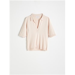 Oberteil im Polo-Stil aus Jersey