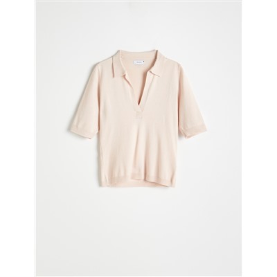 Oberteil im Polo-Stil aus Jersey