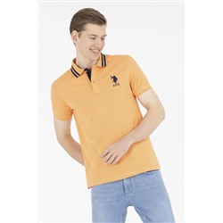 Erkek Turuncu Basic Polo Yaka Tişört