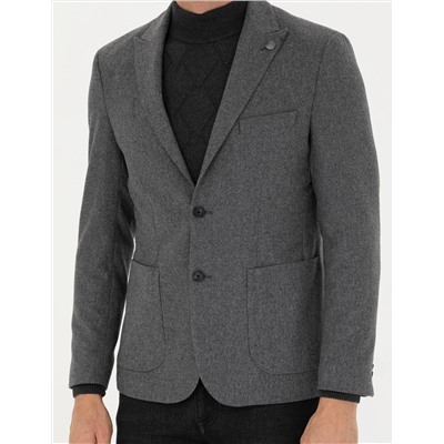 Füme Slim Fit Ceket