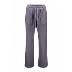 Pantalón largo polar suave textura gris