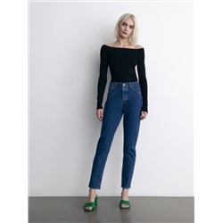 Jeans im Mom-Fit mit Elastanmischung