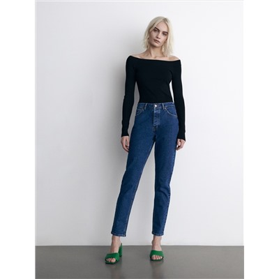 Jeans im Mom-Fit mit Elastanmischung
