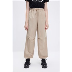 Jogger de tiro alto Beige