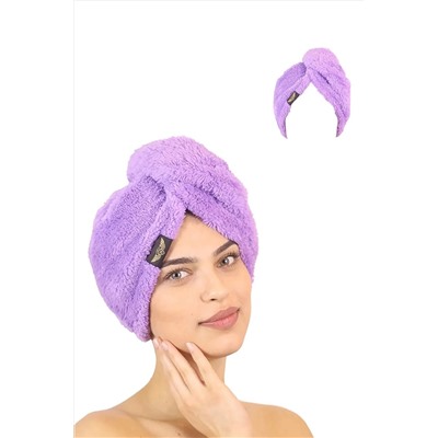 Heriya Tekli Paket Mikrofiber Saç Havlusu – 2 Düğmeli Saç Kurutma Bonesi – Baş Havlusu Heriya-Towel-1Pcs