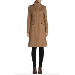 KARL LAGERFELD PARIS ​Stand Collar Wool Coat