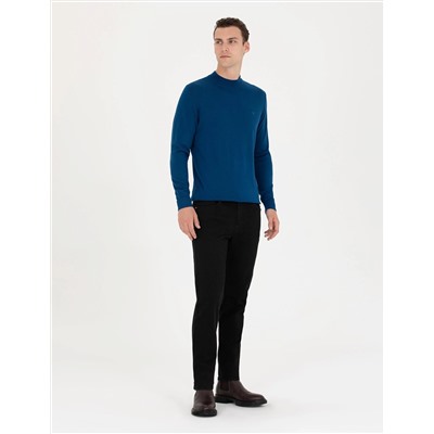 Siyah Straight Fit Jean Pantolon