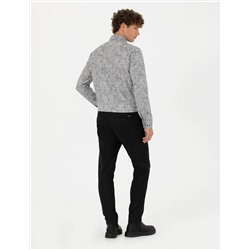 Siyah Slim Fit Kanvas Pantolon