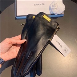 Женские утепленные кожаные перчатки  Chane*l