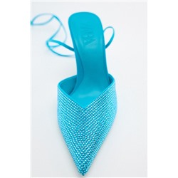 ZAPATO TACÓN ALTO ATADO BRILLOS