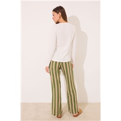 Pantalón largo viscosa rayas