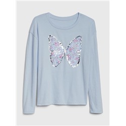 Kids Flippy Sequin Graphic T-Shirt