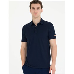 Lacivert Slim Fit Polo Yaka Tişört