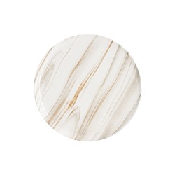 Тарелка обеденная, 26 см, фарфор P, белая, мрамор, Royal Marble, 62767