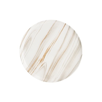 Тарелка обеденная, 26 см, фарфор P, белая, мрамор, Royal Marble, 62767