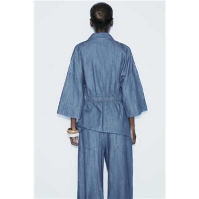 CAMISA FLUIDA DENIM Z1975 LAZADA