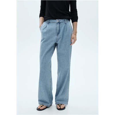 Jeans wideleg pinzas