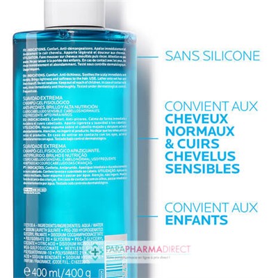 La Roche Posay Kerium Doux Extreme - Shampooing-Gel Physiologique 400ml