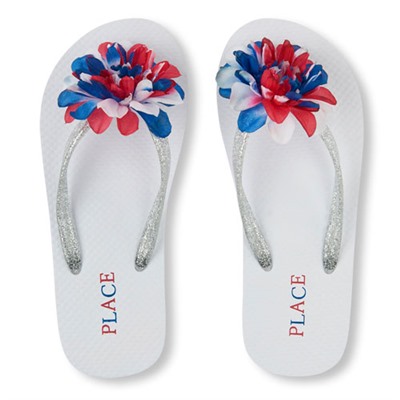 Girls Americana Flower Flip Flop