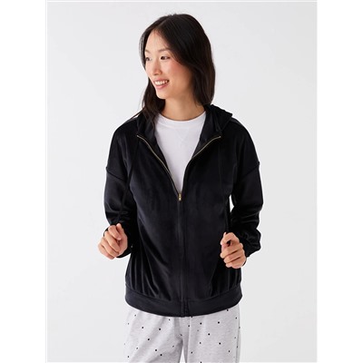 LC Waikiki Kapüşonlu Düz Uzun Kollu Kadife Kadın Pijama Üst, LCW DREAM                                            
                                            Kapüşonlu Düz Uzun Kollu Kadife Kadın Pijama Üst