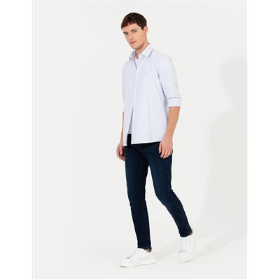 Açık Mavi Slim Fit Uzun Kollu Gömlek