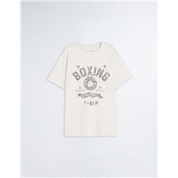 Print T-shirt, Men, White