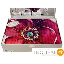 Постельное белье Карвен Stripe Satin с цветным принтом евро N250 -SB020 (6пр.)