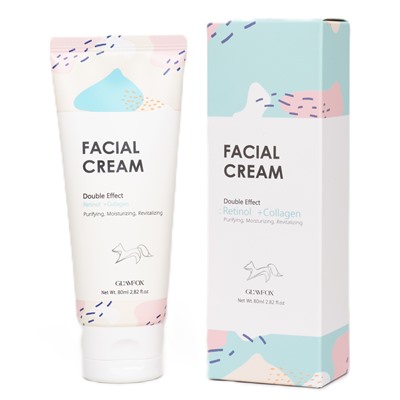 [GLAMFOX] Крем для лица двойного действия РЕТИНОЛ И КОЛЛАГЕН Double Effect Retinol Collagen Facial Cream, 80 мл