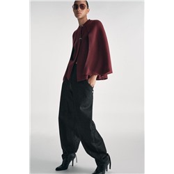 KNITTED CAPE COAT