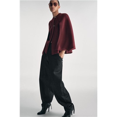 KNITTED CAPE COAT