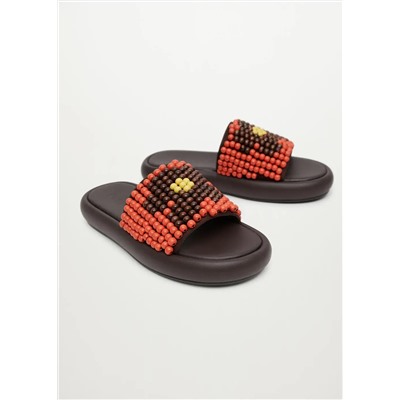 Sandalia estampada plataforma -  Mujer | MANGO OUTLET Melilla