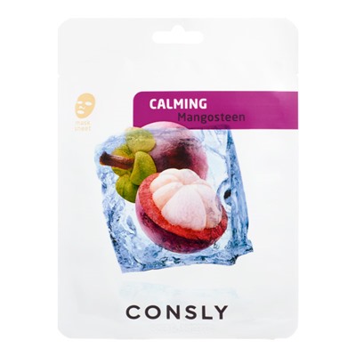 CONSLY Mangosteen Calming Mask Pack Успокаивающая тканевая маска с экстрактом мангостина 20мл