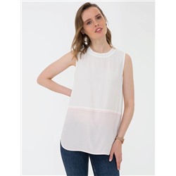 Toz Pembe Regular Fit Kolsuz Bluz