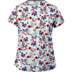 Happy Scrubs® Oh Happy Day Amazing Aqua Print Scrub Top