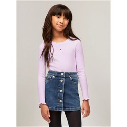 Kids' Long-Sleeve Ribbed Top