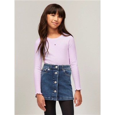 Kids' Long-Sleeve Ribbed Top