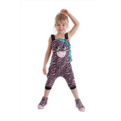 Denokids, Zebra Fırfırlı Kız Çocuk Tulum