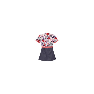 UA Signature Circle White Mock Wrap Scrub Top