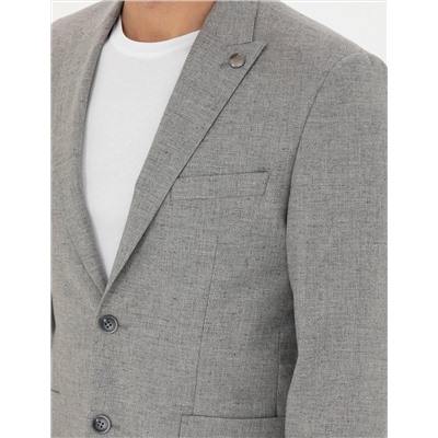 Gri Slim Fit Takım Elbise