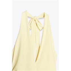POLYAMIDE HALTER LONG DRESS