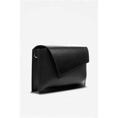 Bandolera de piel Arena - Negro