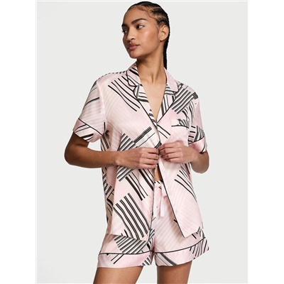 Glazed Satin Short Pajama Set