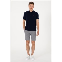 Erkek Regular Fit Polo Yaka Lacivert Basic Tişört