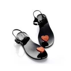 Сандалии Zhoelala Heart to Heart (черный+красный) / Zhoelala Heart to Heart (BLACK+RED)