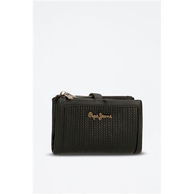 Cartera de piel Lena Negro