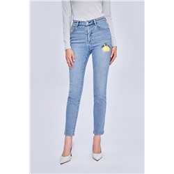 Vaquero slim fit 7/8 Azul claro